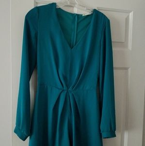 Lush teal longsleeve romper. XS